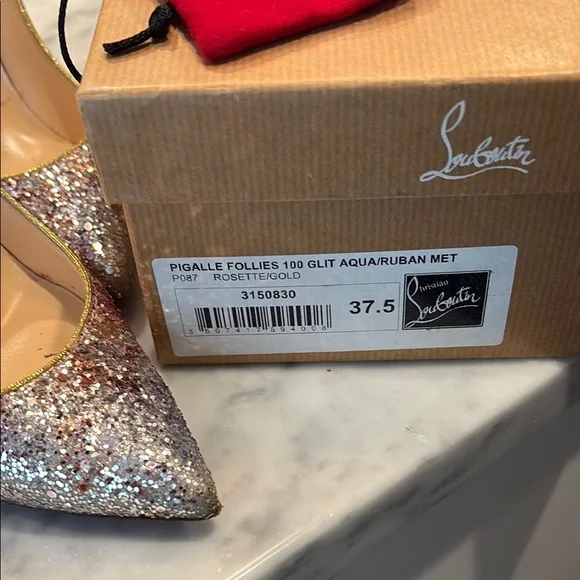 Christian Louboutin Silver Stiletto Heels